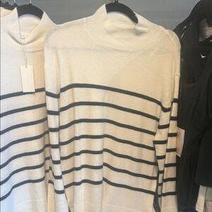 Z Supply Sweater in White and Black Stripes
